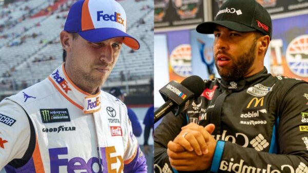 Denny Hamlin Breaks Silence on Bubba Wallace Flipping Him off After Kansas Clash