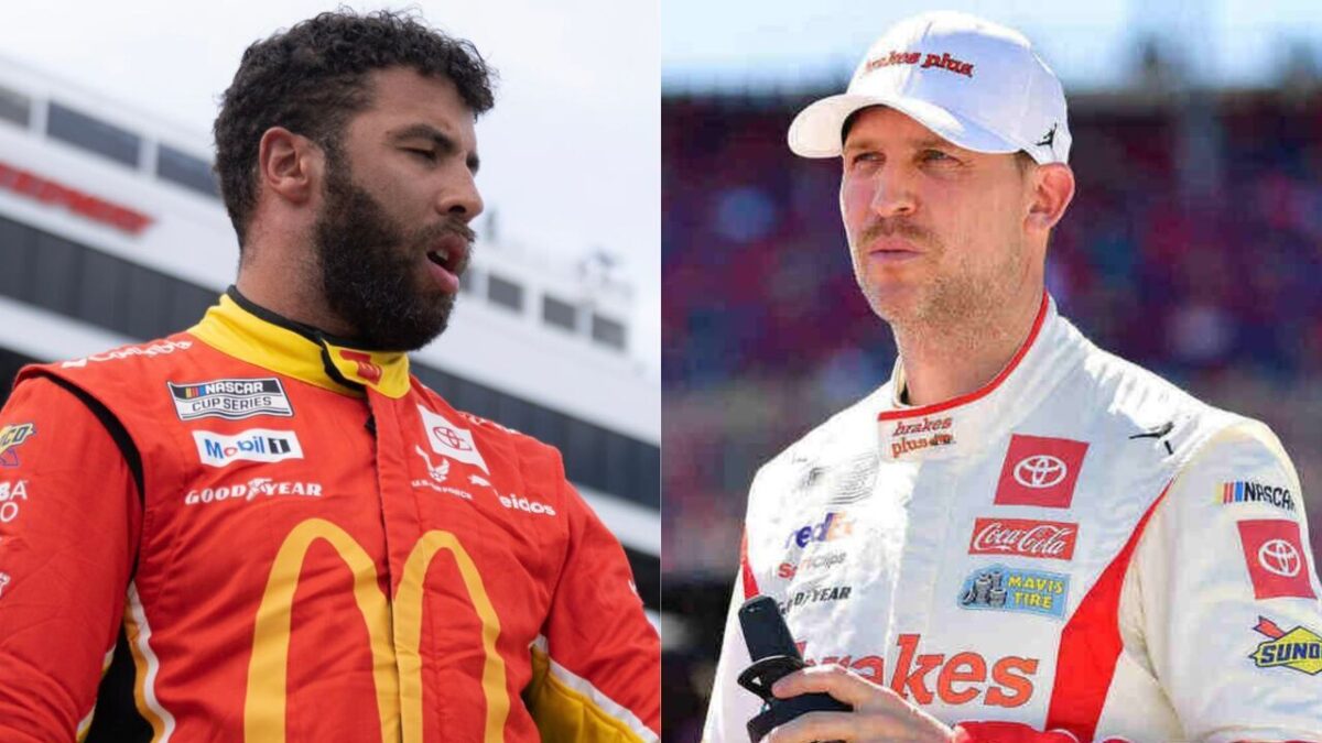 Bubba Wallace and Denny Hamlin