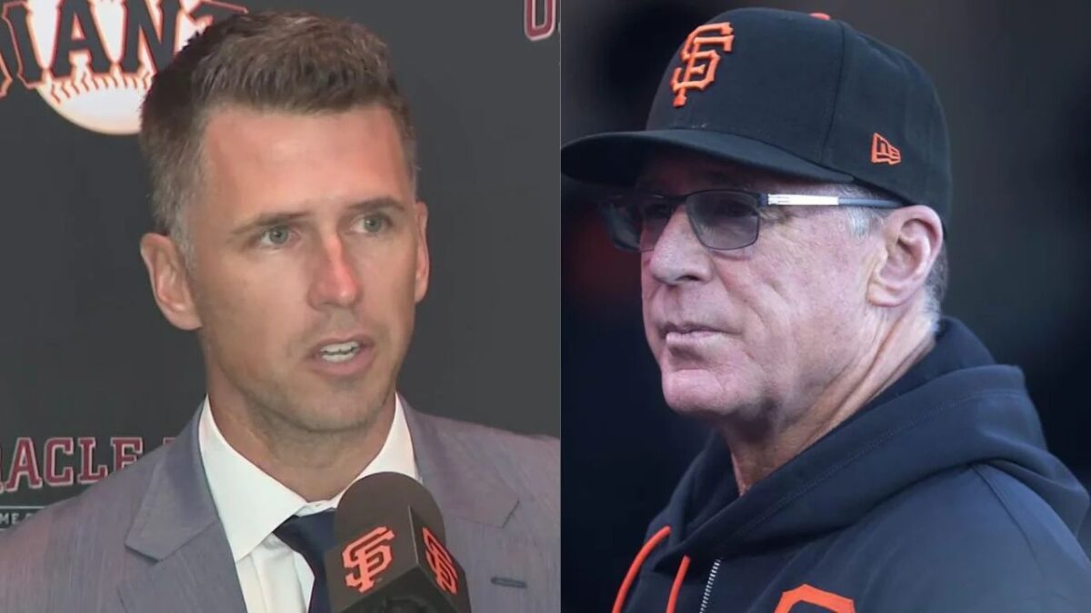 Buster Posey and Bob Melvin