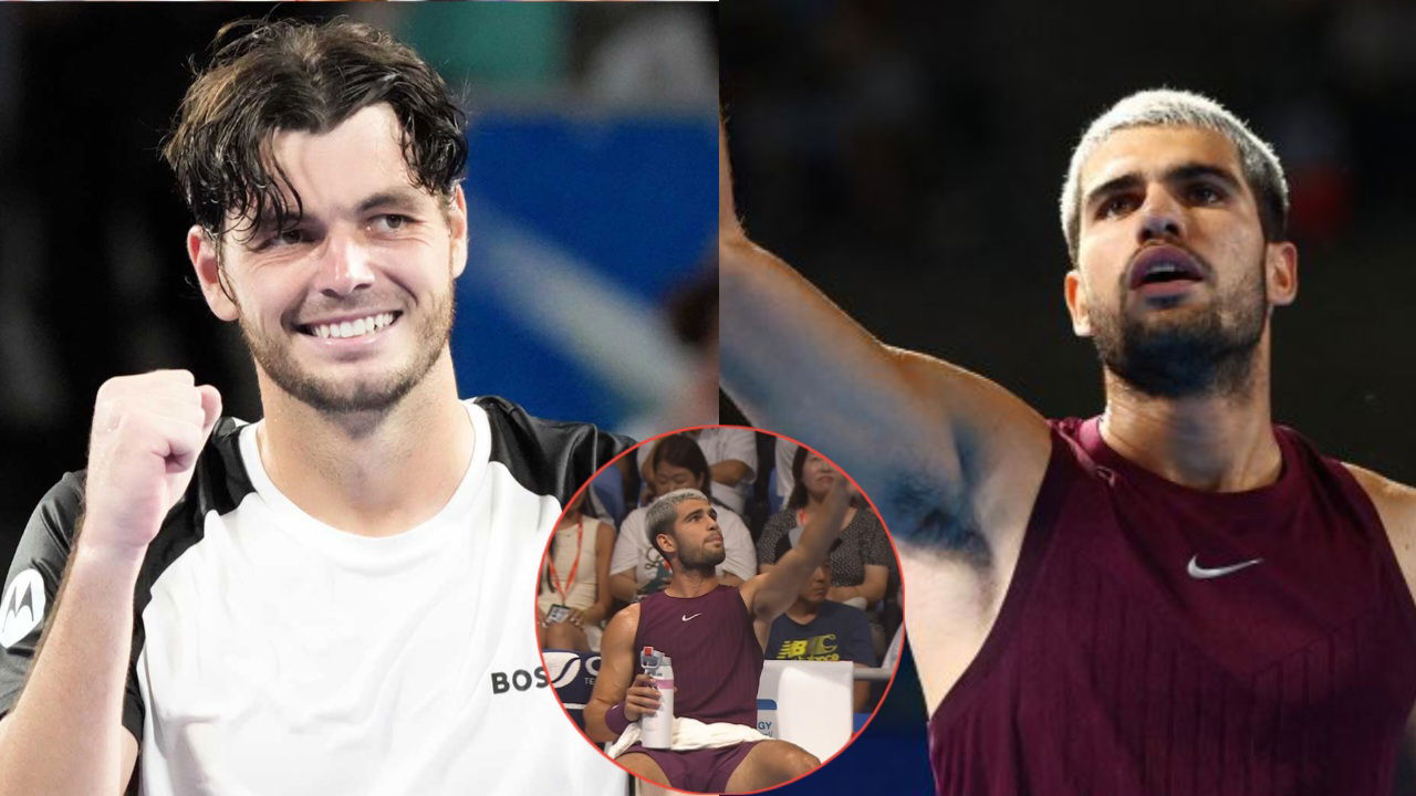 (In Pictures) Carlos Alcaraz Clashes With Umpire Over Shot Clock During Tokyo Open Final Against Taylor Fritz