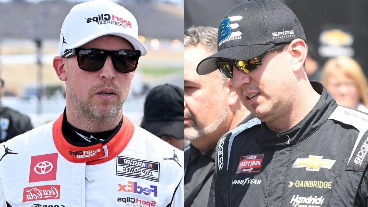 Denny Hamlin and Kyle Busch