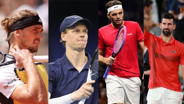 Alexander Zverev, Jannik Sinner, Taylor Fritz, Novak Djokovic