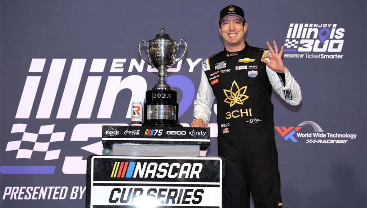 Kyle Busch's win at the 2023 Enjoy Illinois 300 (via Getty)