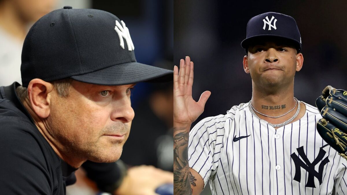 Aaron Boone and Luis Gil