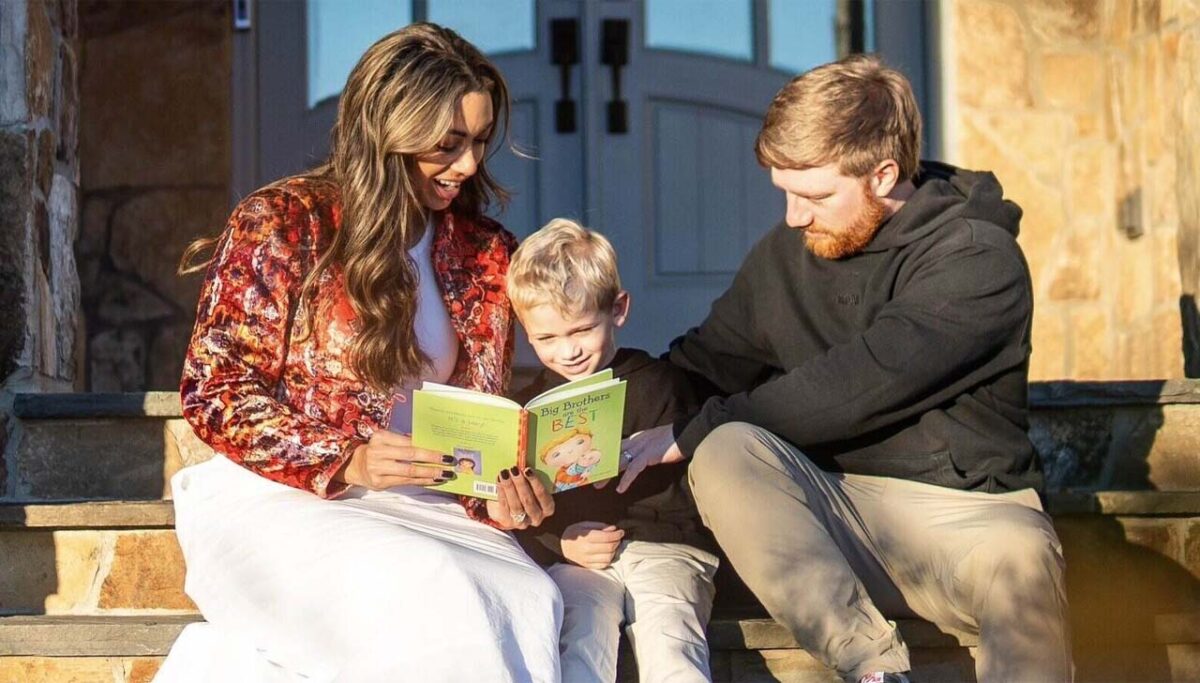 Tyler Reddick Is Bracing For "Tough Moments Ahead" as His Newborn Son remains in the ICU 1 Alexa and Tyler Reddick with their son (Via @TylerReddick/X)