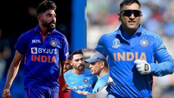 MS Dhoni advice to Mohammed Siraj
