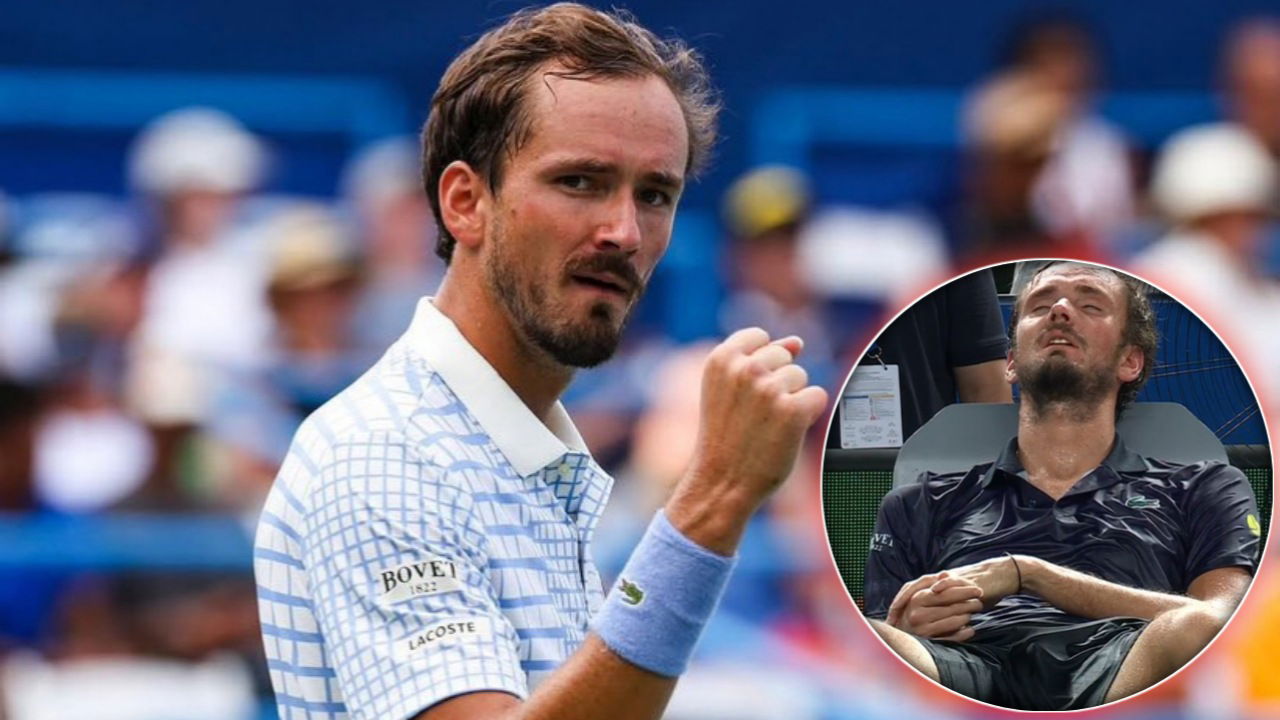 (In Pictures) Daniil Medvedev Looks Completely Exhausted After Shanghai Masters Match Win Amid Extreme Humidity