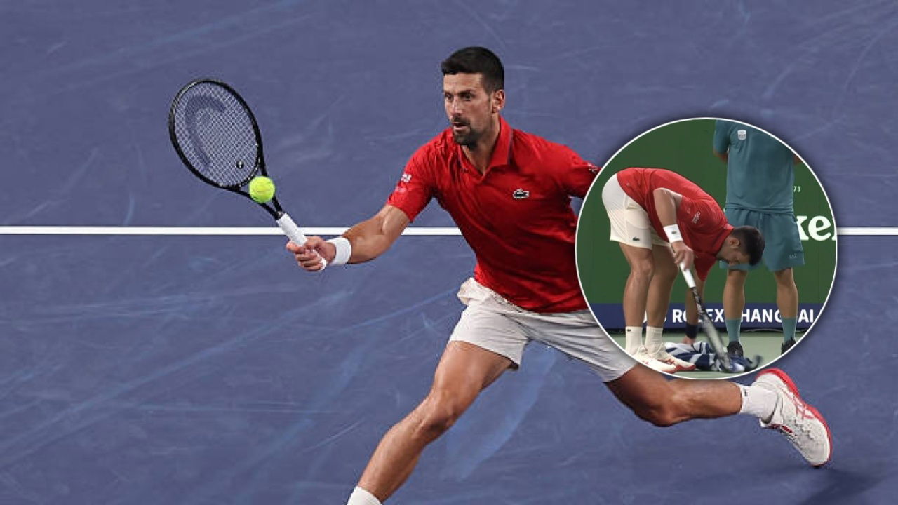 (In Pictures) Novak Djokovic Throws Up for the Second Successive Match in Shanghai Amid Complicated Conditions