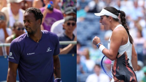 Gael Monfils and Jessica Pegula (via X/Jose Morgado/The Tennis Letter)
