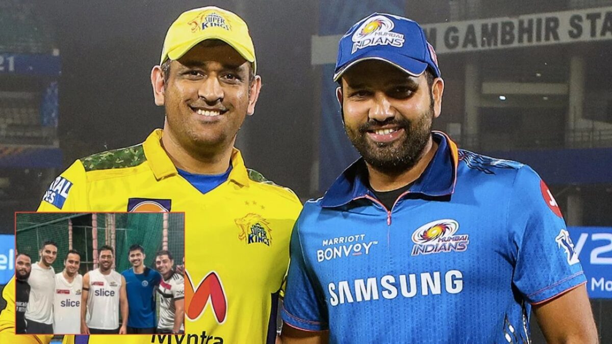 (Video) Rohit Sharma’s Insane Reaction to MS Dhoni’s Mimicry at CEAT Awards Goes Viral 1 MS Dhoni wearing Mumbai Indian Rohit Sharma