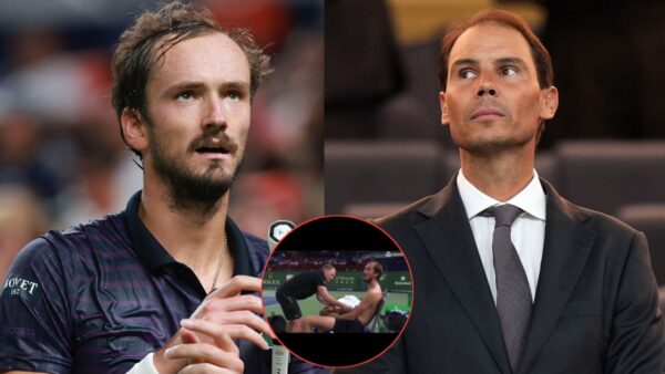 Daniil Medvedev and Rafael Nadal (via X/Meddy family/Tennis)