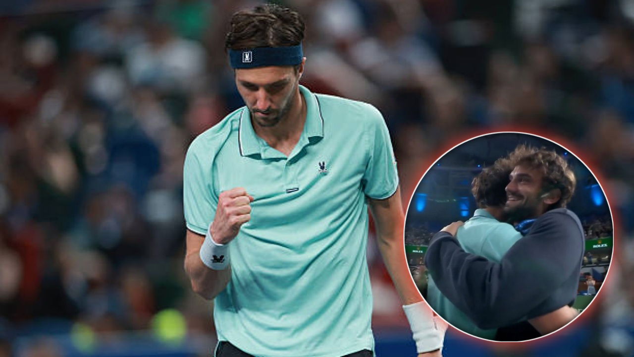 (Video) Arthur Rinderknech Embraces Cousin Valentin Vacherot After Securing Final Against him in Shanghai