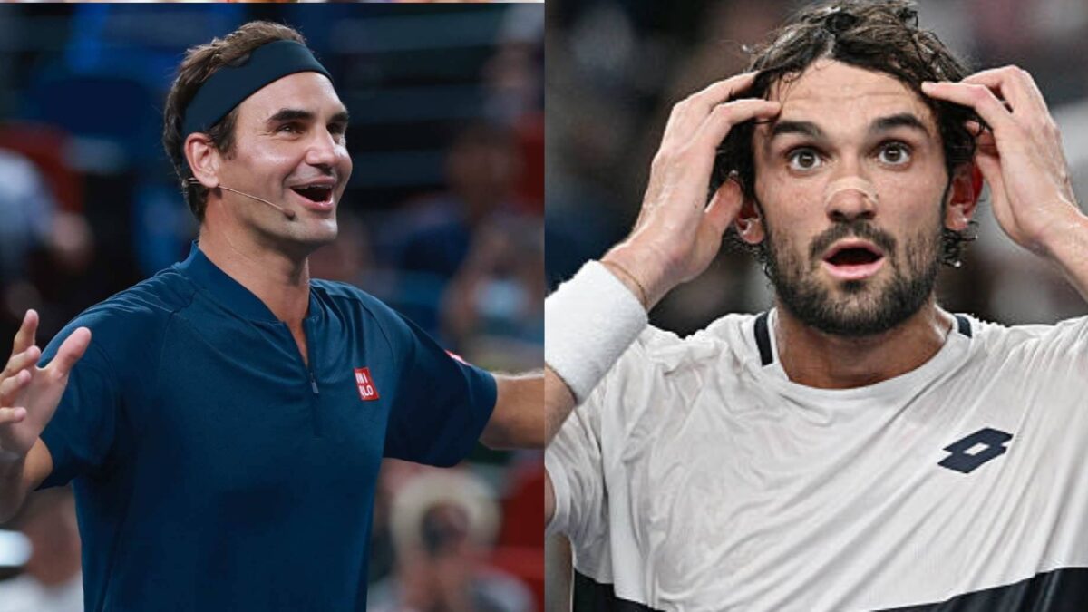 Valentin Vacherot and Roger Federer