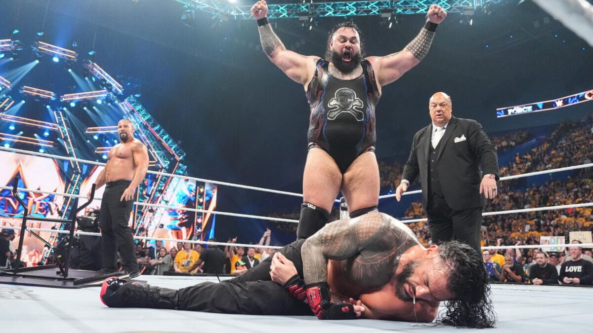 The Usos Receive Warning from Roman Reigns After Inadvertently Costing Their Cousin Against Bronson Reed at Crown Jewel 1 Bronson Reed after defeating Roman Reigns