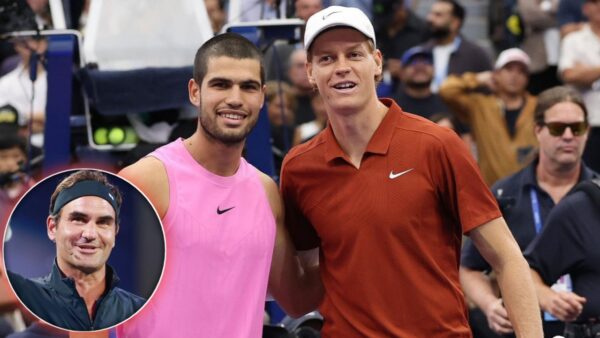 Roger Federer, Carlos Alcaraz, Jannik Sinner