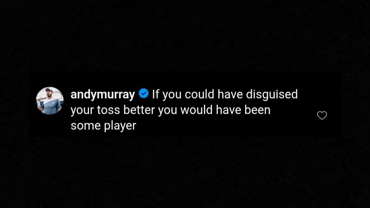 Andy Murray Takes Cheeky Jibe at Roger Federer After Swiss Maestro's Practice Session in Shanghai 1 Andy Murray's comment (2)
