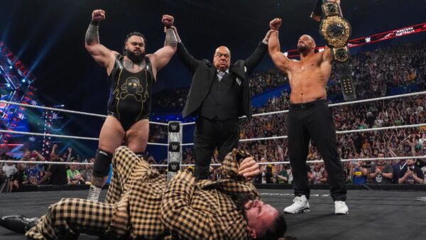 The Vision standing tall after kicking out Seth Rollins