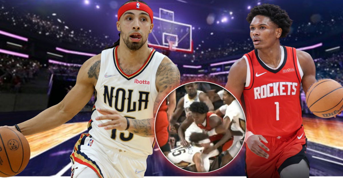 (Video) Amen Thompson Throws Punches At Jose Alvarado In Feisty Rockets Preseason Game