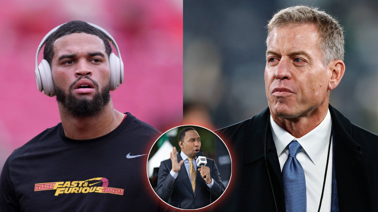 Stephen A. Smith Backs Troy Aikman After Receiving Heat for Caleb Williams Criticism