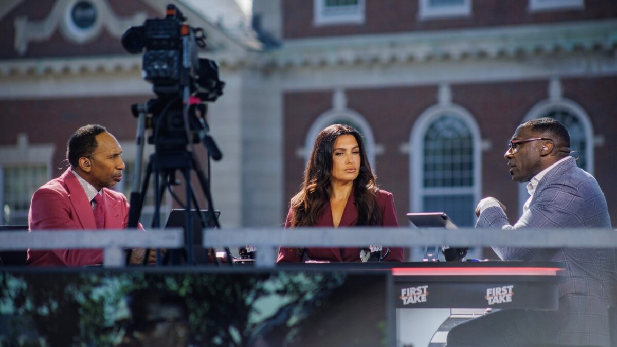 Real Reason Behind Molly Qerim's Exit from ESPN Revealed by Chris Russo! 1 Stephen A. Smith, Molly Qerim and Shannon Sharpe on First Take