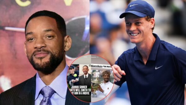 Will Smith and Jannik Sinner (via X/Daily Mail/The Tennis Letter)