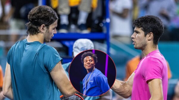 Taylor Fritz, Carlos Alcaraz, and IShowSpeed (via X/The Tennis Letter/Turkish Ashilah)