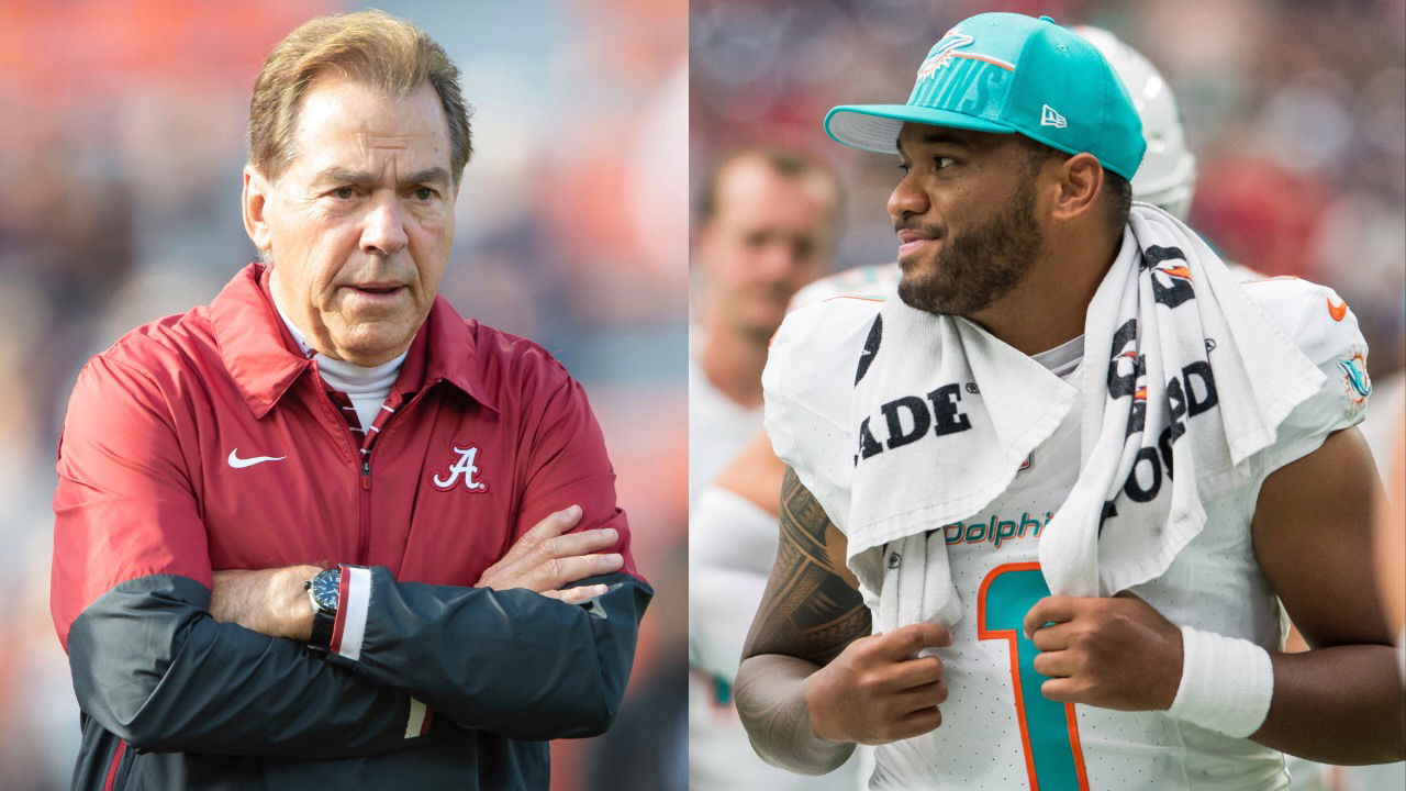 Nick Saban Defends Tua Tagovailoa After QB’s Apology for Calling Out Dolphins Teammates