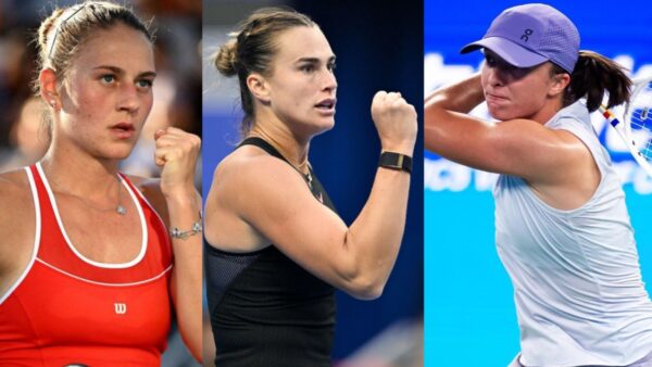 Marta Kostyuk, Aryna Sabalenka, Iga Swiatek