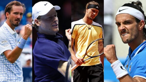 Daniil Medvedev, Jannik Sinner, Alexander Zverev, Lorenzo Musetti
