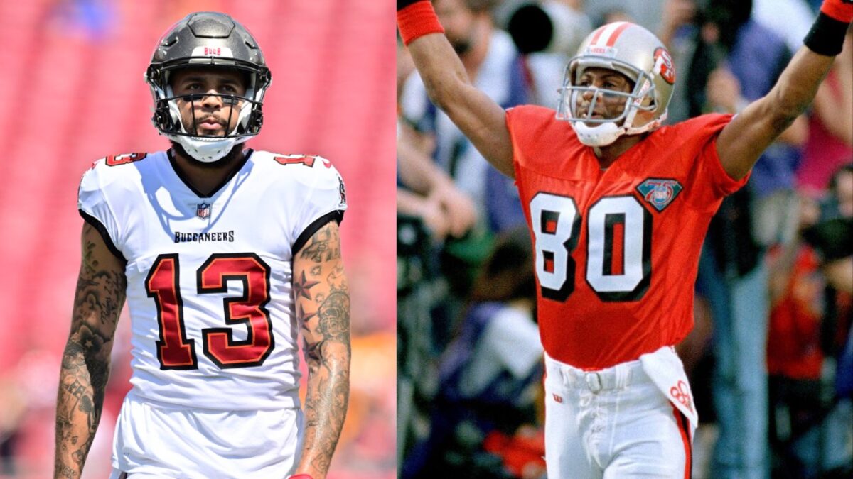 (Video) Mike Evans' Consecutive 1000-Yard Season Record in Jeopardy After Latest Injury 1 Mike Evans and Jerry Rice