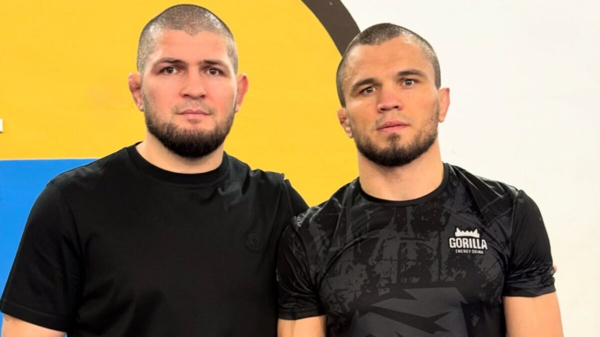 Justin Gaethje Admits Khabib Nurmagomedov Was Unbeatable after His Father's Passing 1 Khabib Nurmagomedov with Umar Nurmagomedov