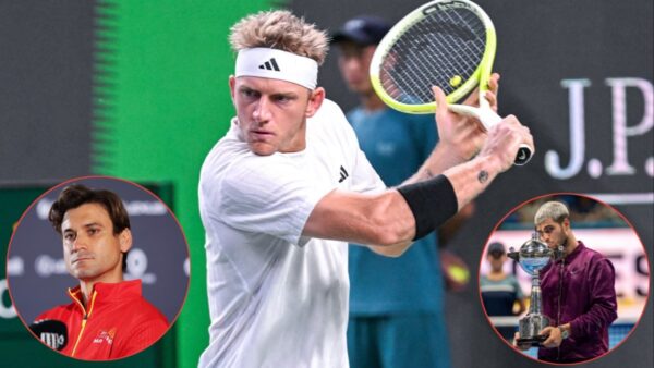 Alejandro Davidovich Fokina, David Ferrer, and Carlos Alcaraz (via X/The Tennis Letter/Alejandro Davidovich Fokina)