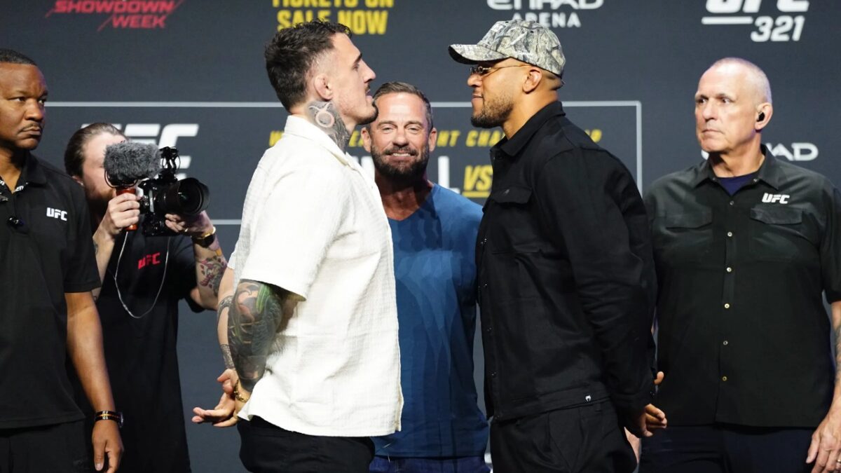 Ciryl Gane's 'Deep Water' Remark Ahead of UFC 321 Sparks Cold Response from Tom Aspinall 1 Tom Aspinall vs Ciryl Gane at UFC 321
