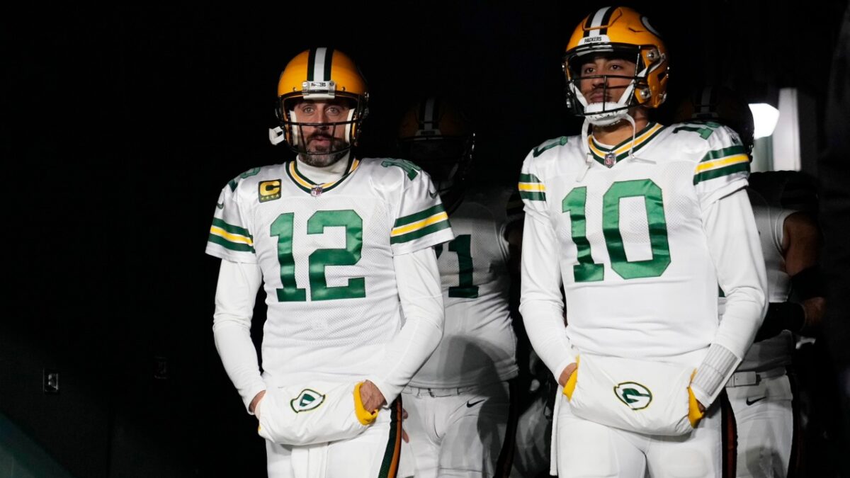 Aaron Rodgers and Jordan Love