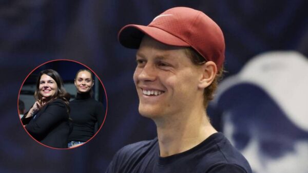 Jannik Sinner and Lalia Hasanovic (via X/The Tennis Letter/Omega Jannik)