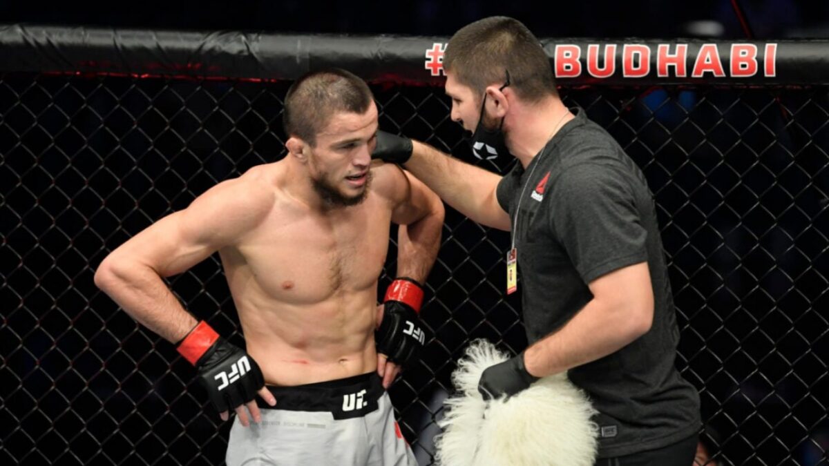 Umar Nurmagomedov Shakes Hands with Dana White on Electric Deal at UFC 321 1 Khabib Nurmagomedov and Umar Nurmagomedov