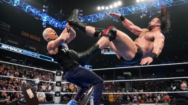 Cody Rhodes got hit by a Claymore kick from Drew McIntyre