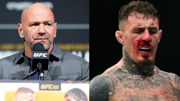Dana White questions Tom Aspinall for not continuing to fight against Ciryl Gane following the eye poke