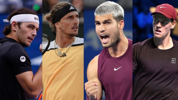 Taylor Fritz, Alexander Zverev, Carlos Alcaraz, Jannik Sinner