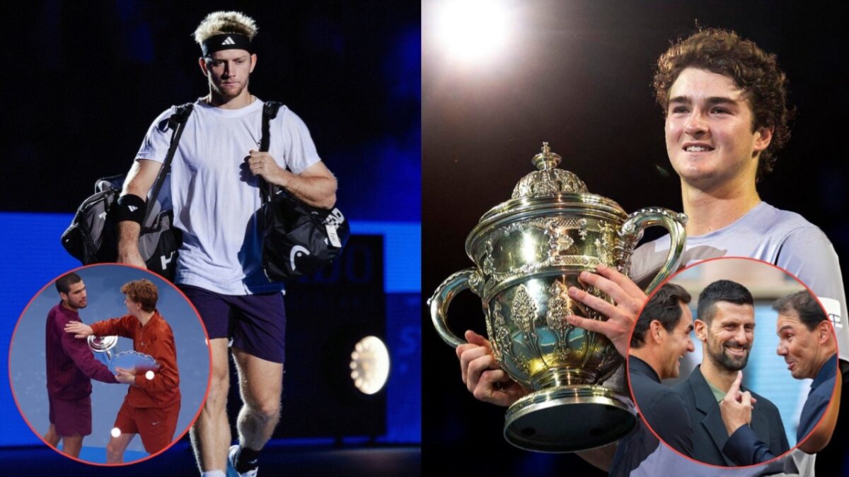 Carlos Alcaraz, Alejandro Davidovich Fokina, Joao Fonseca, Roger Federer, Novak Djokovic, Rafael Nadal