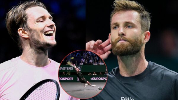 Corentin Moutet's shoe flew off during his match against Alexander Bublik