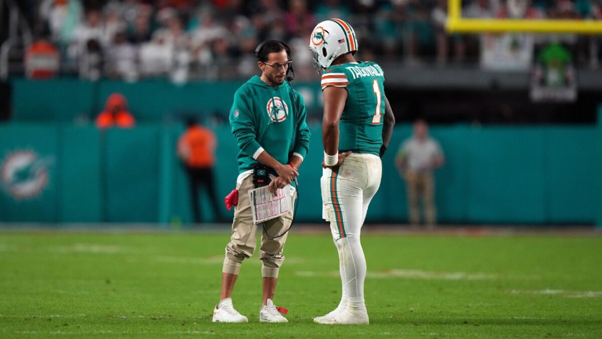 Stephen A. Smith Crying Racism After Dolphins Fire Black GM Instead of Mike McDaniel Has Fans in Disbelief - "Mike is Half Black LOL" 1 Mike McDaniel and Tua Tagovailoa are under pressure to perform