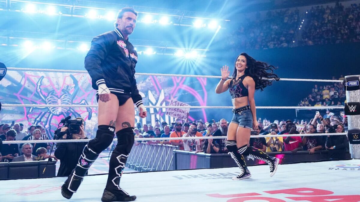 CM Punk and AJ Lee at Wrestlepalooza