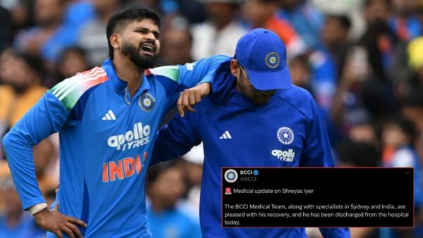 BCCI on Shreyas Iyer injury