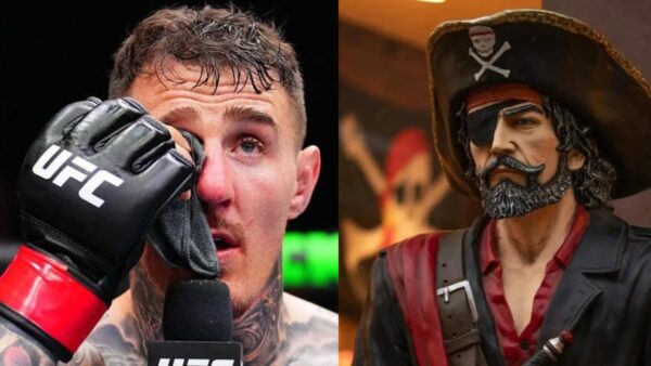 Tom Aspinall turns pirate for Halloween