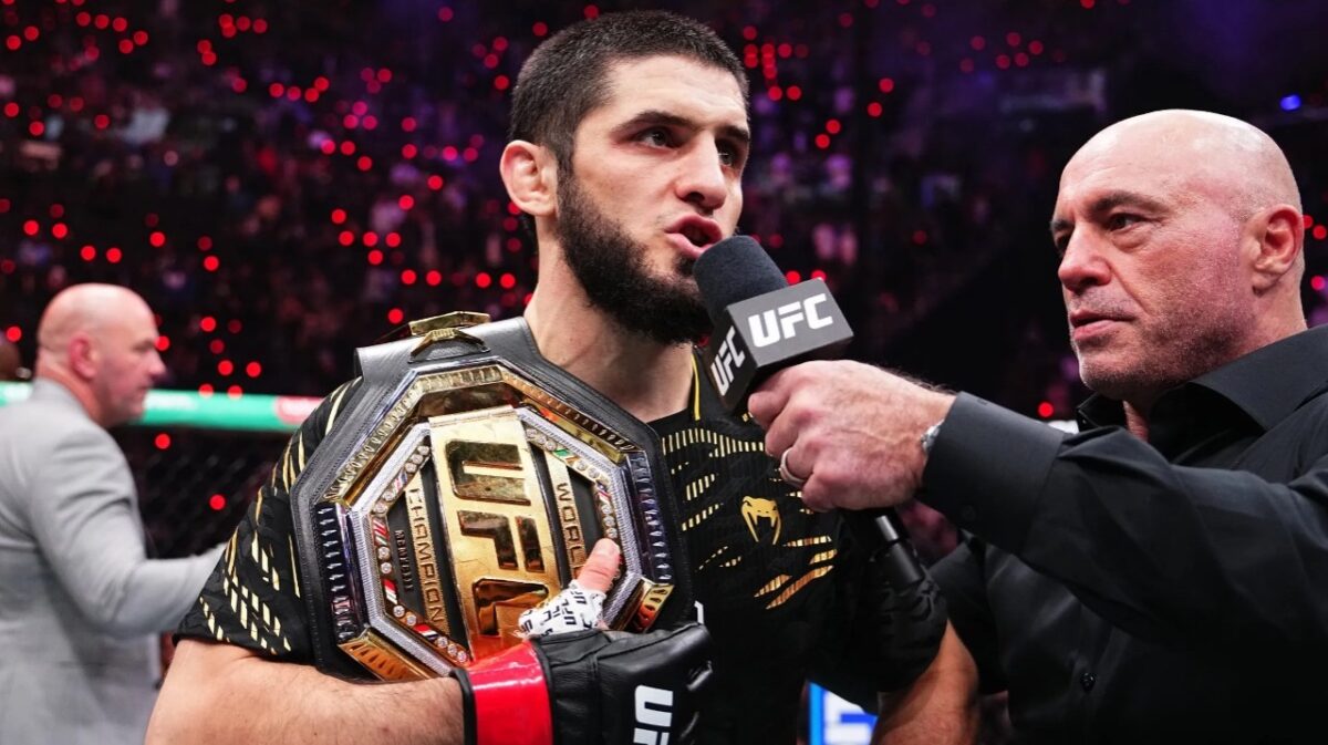 Islam Makhachev talks about becoming triple champion