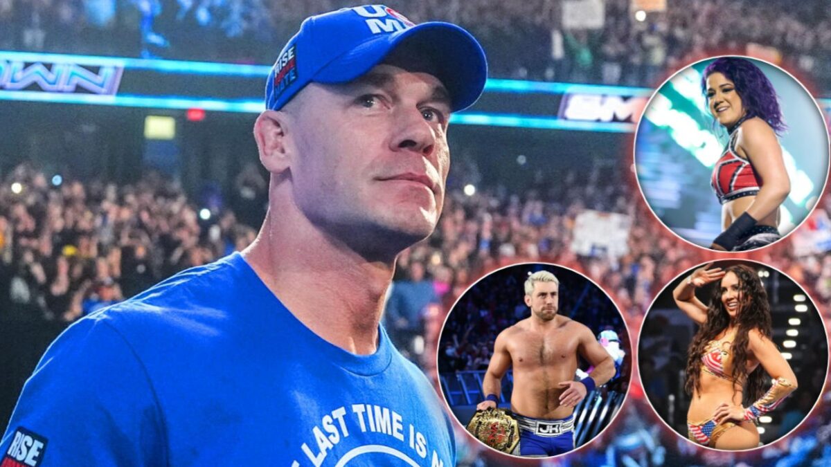 John Cena, Chelsea Green, Joe Hendry and Bayley