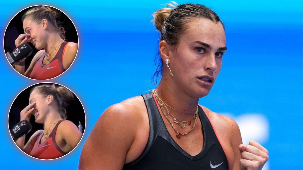 (Video) Fans Slam Aryna Sabalenka as She Fights Back Tears After WTA Finals Heartbreak – “Why Can’t She Accept the Loss”
