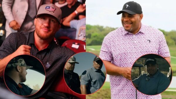 Daniel Cormier and Justin Gaethje engage in a hilarious game of golf