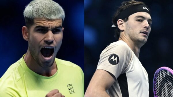 Carlos Alcaraz and Taylor Fritz (via X/Jose Morgado)